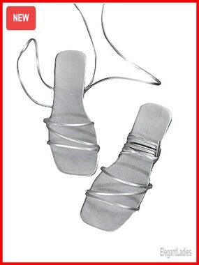 Lace Up Flat Gladiator Sandals with Leather Ankle Strap